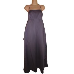 Alfred Angelo Size 14 Purple Halter Empire Waist Prom Formal Bridesmaid Dress